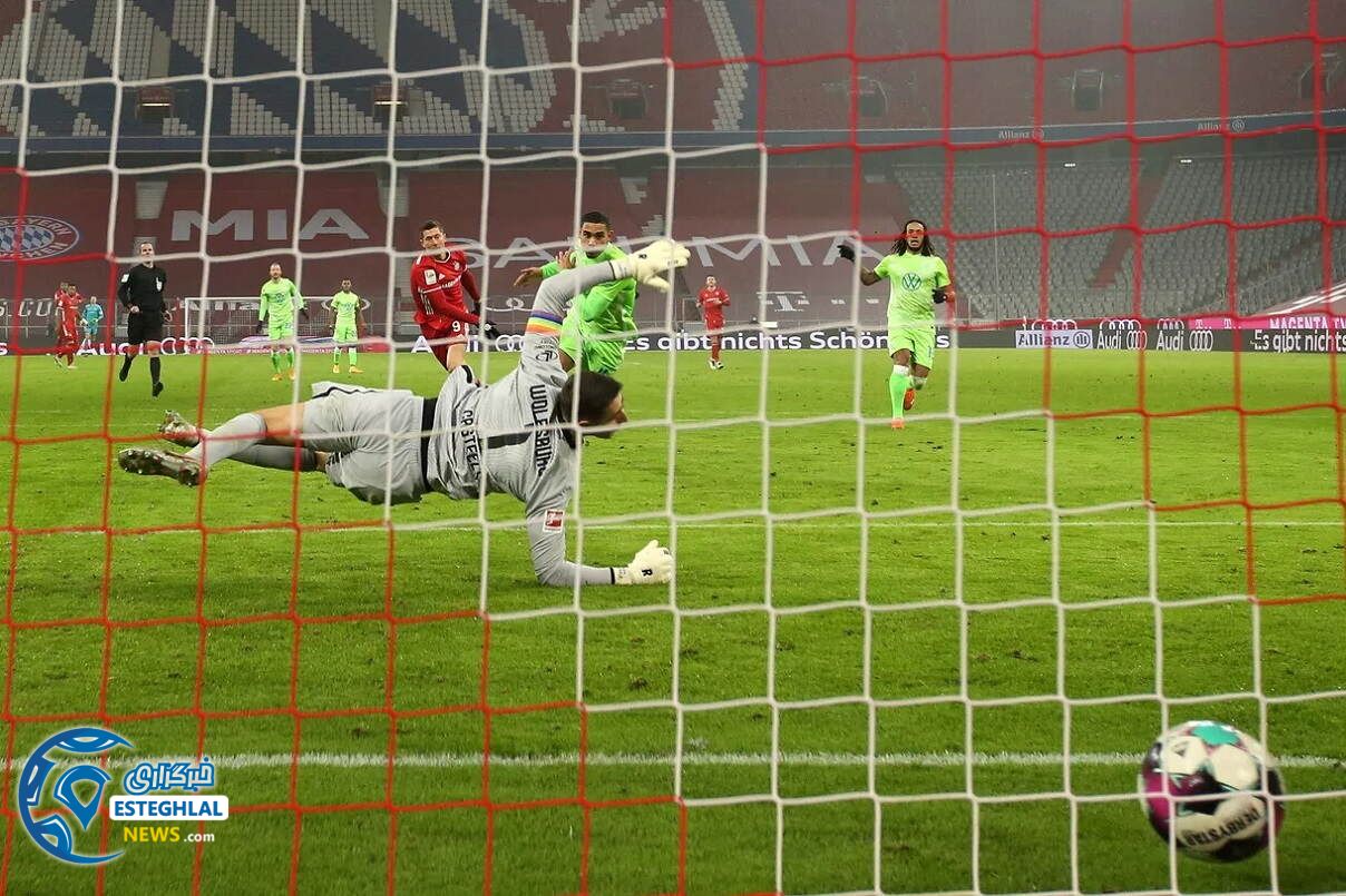 بایرن مونیخ&nbsp;2-1 ولفسبورگ