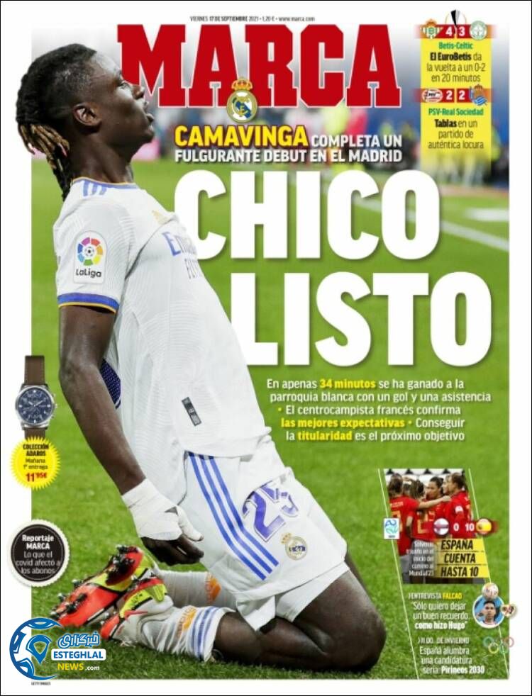 روزنامه ورزشی مارکا جمعه 26 شهریور 1400