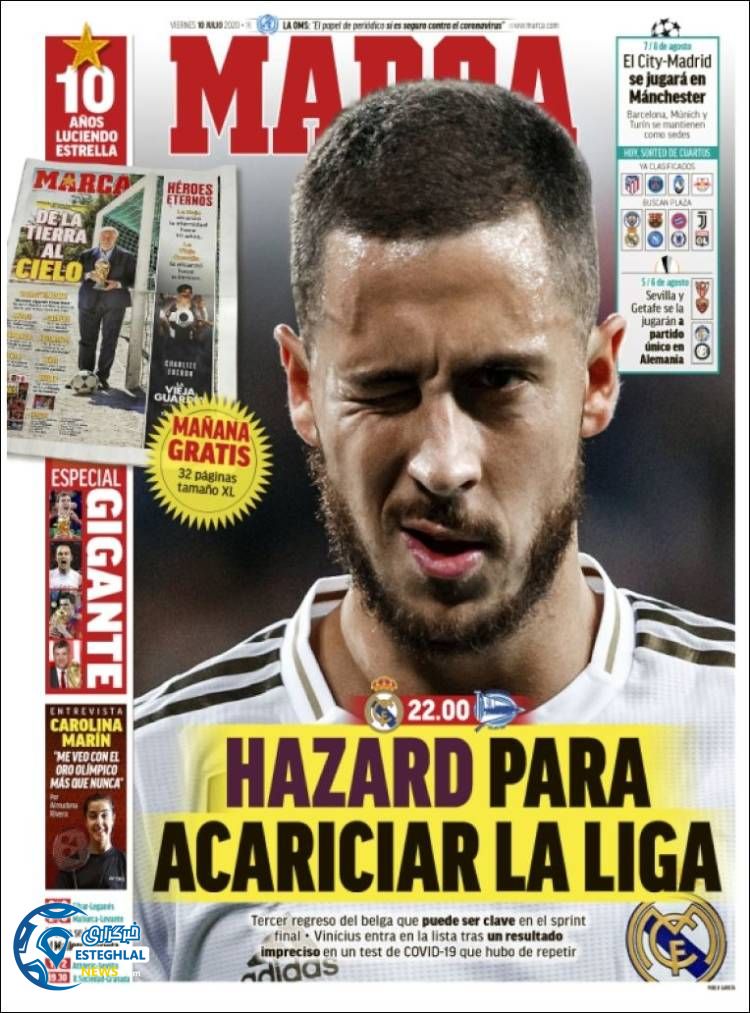 روزنامه ورزشی مارکا جمعه 20 تیر 1399