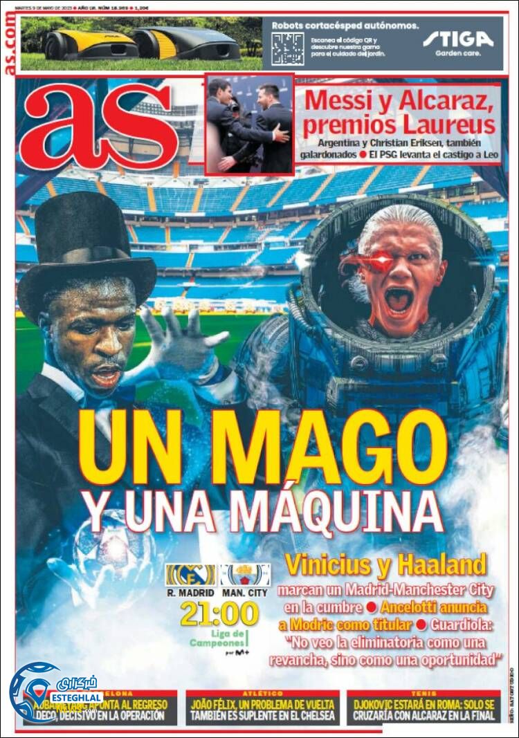 روزنامه ورزشی آ اس سه شنبه 19 اردیبهشت 1402  