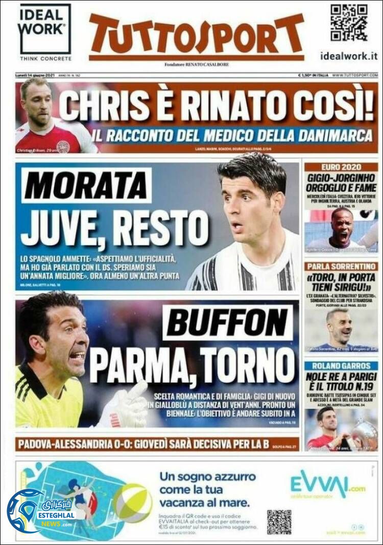 روزنامه ورزشی توتو اسپورت دوشنبه 24 خرداد 1400