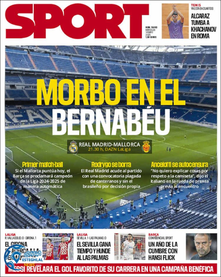 روزنامه ورزشی اسپورت چهارشنبه 24 اردیبهشت 1404   