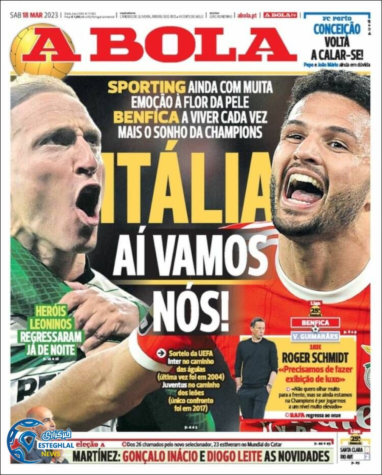 روزنامه ورزشی آبولا شنبه 27 اسفند 1401 