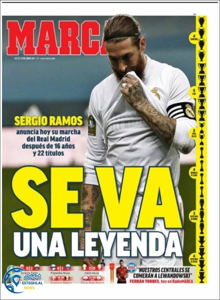 روزنامه ورزشی مارکا پنجشنبه 27 خرداد 1400