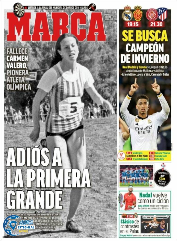 روزنامه ورزشی مارکا چهارشنبه 13 دی 1402 