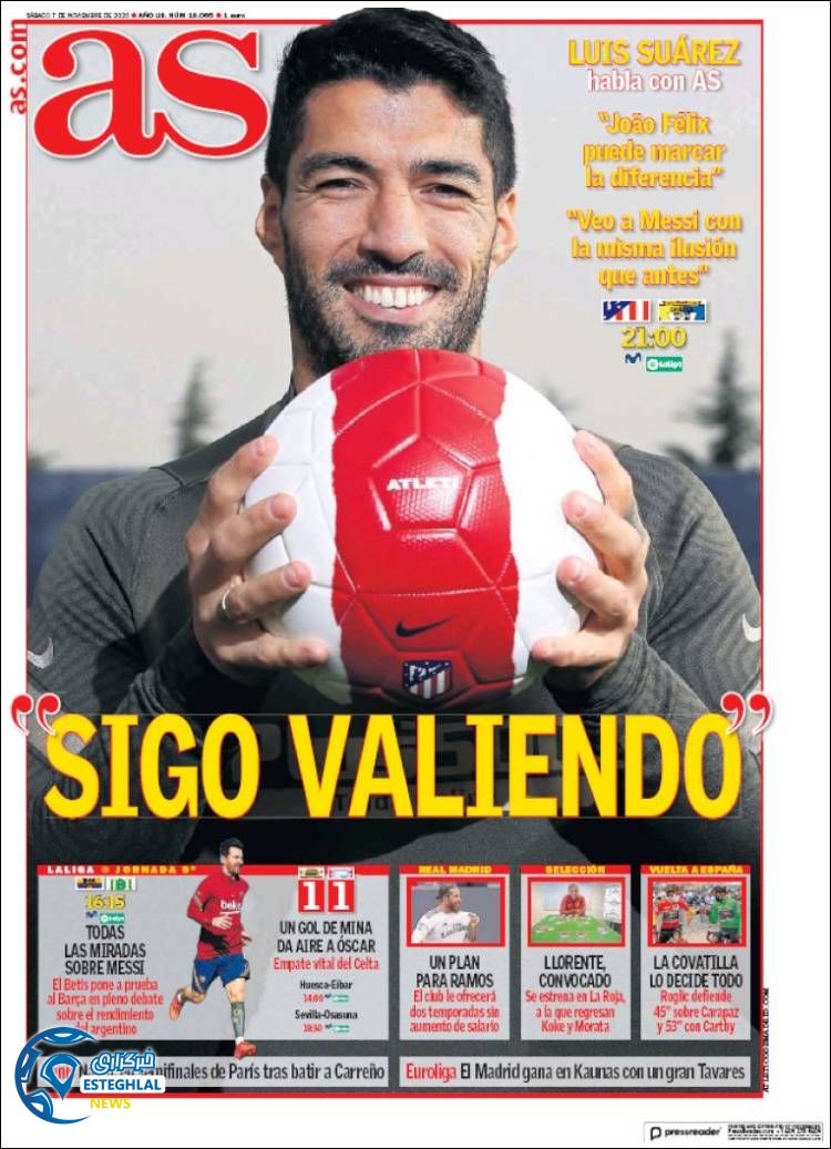 روزنامه ورزشی آاس شنبه 17 آبان 1399