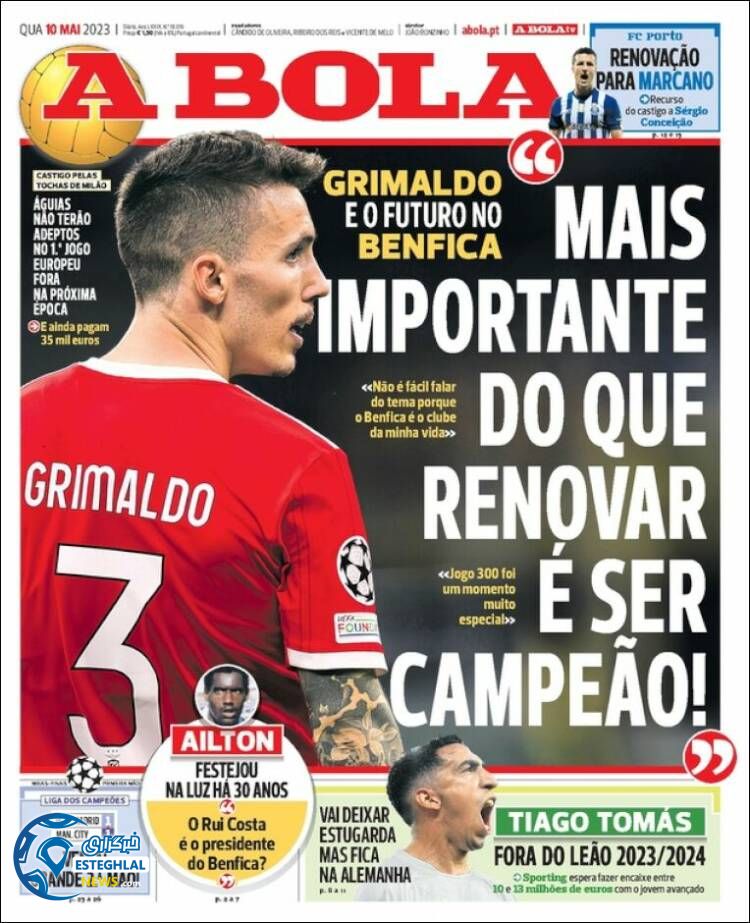 روزنامه  ورزشی آبولا چهارشنبه 20 اردیبهشت 1402  