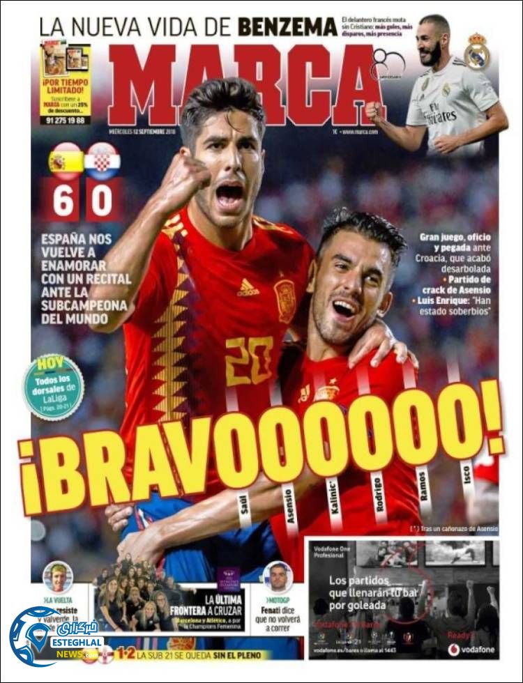 روزنامه ورزشی مارکا چهارشنبه 21 شهریور 1397