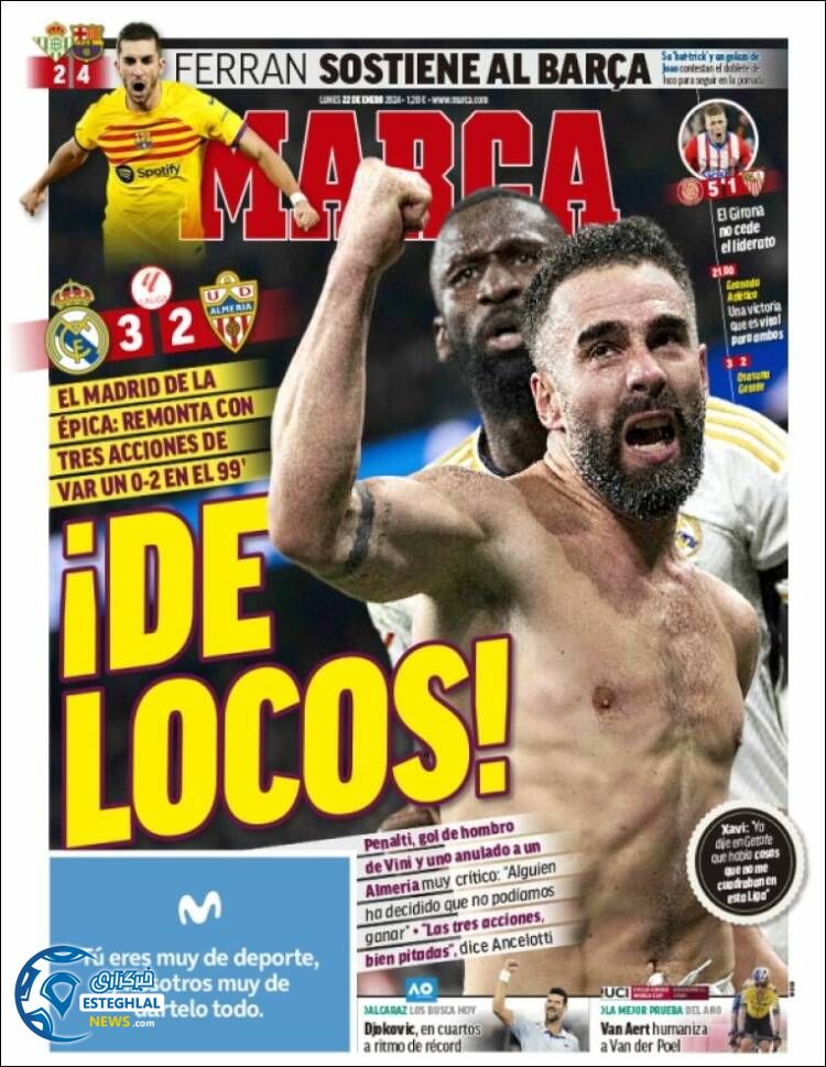 روزنامه ورزشی مارکا دوشنبه 2 بهمن 1402 