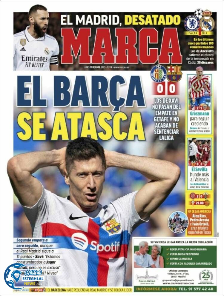 روزنامه ورزشی مارکا دوشنبه 28 فروردین 1402 