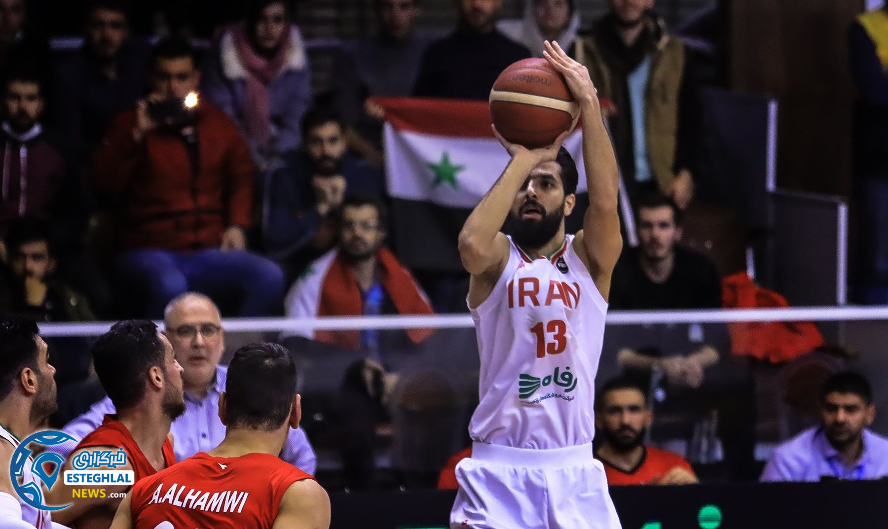 دیدار تیم های ملی بسکتبال ایران و سوریه