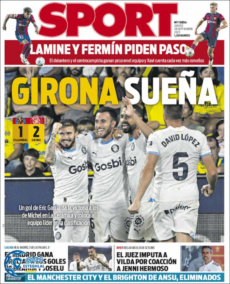 روزنامه ورزشی اسپورت پنجشنبه 6 مهر 1402