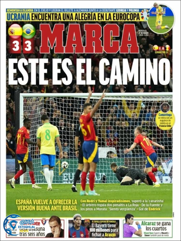 روزنامه ورزشی مارکا چهارشنبه 8 فروردین 1403 