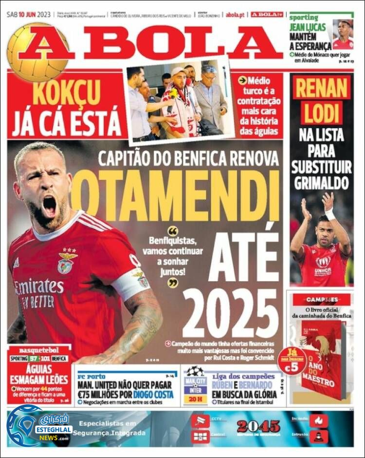 روزنامه ورزشی آبولا شنبه 20 خرداد 1402 