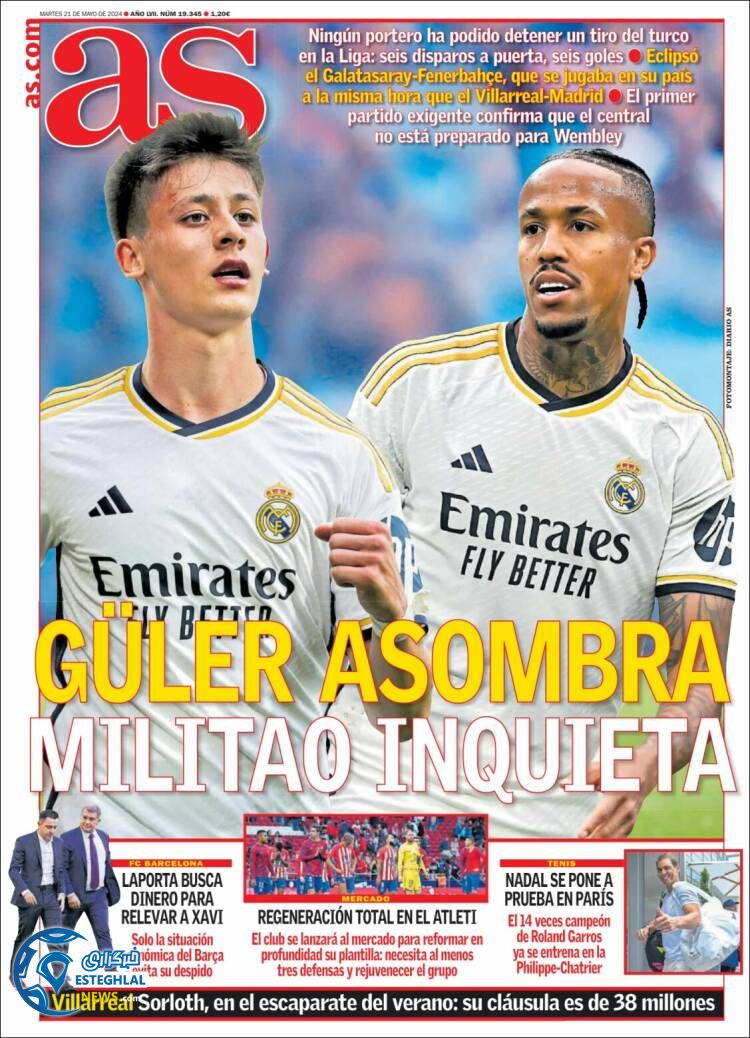 روزنامه ورزشی آ اس سه شنبه 1 خرداد 1403 