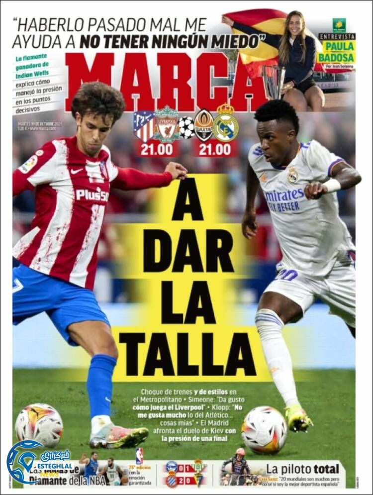 روزنامه ورزشی مارکا سه شنبه 27 مهر 1400