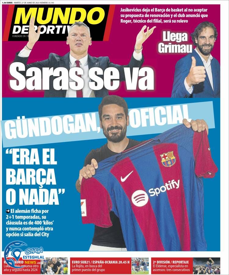 روزنامه ورزشی موندو دپورتیوو سه شنبه 6 تیر 1402 