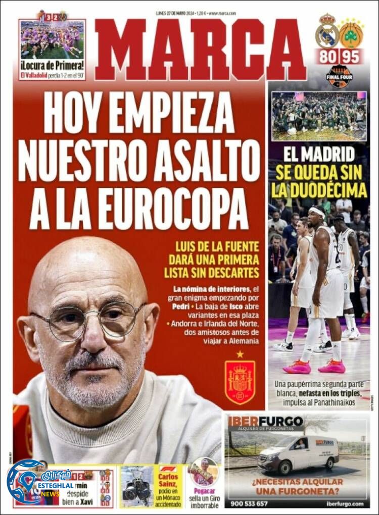 روزنامه  ورزشی مارکا دوشنبه 7 خرداد 1403 