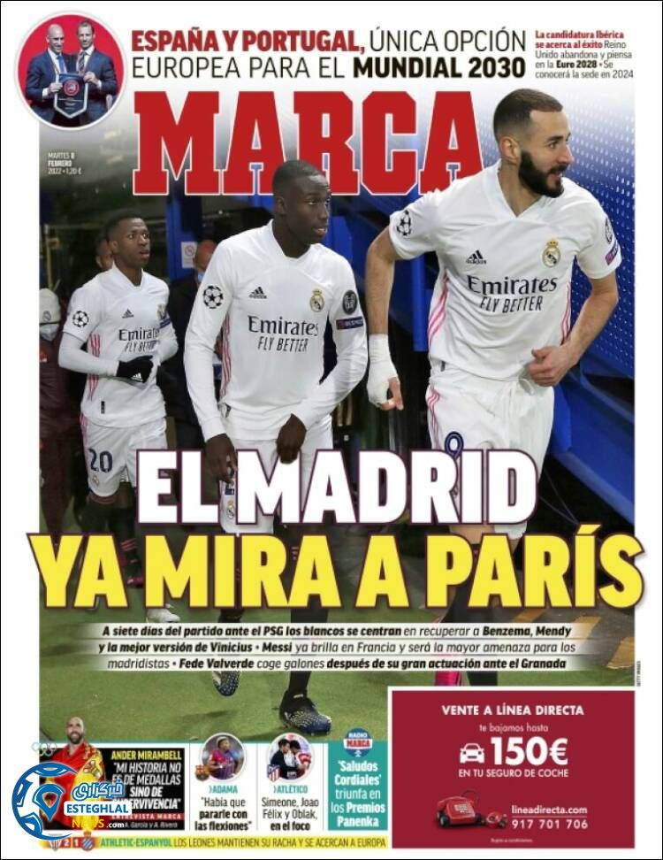 روزنامه ورزشی مارکا سه شنبه 19 بهمن 1400