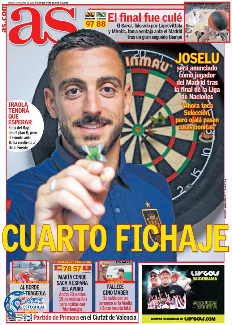 روزنامه ورزشی آ اس شنبه 27 خرداد 1402 