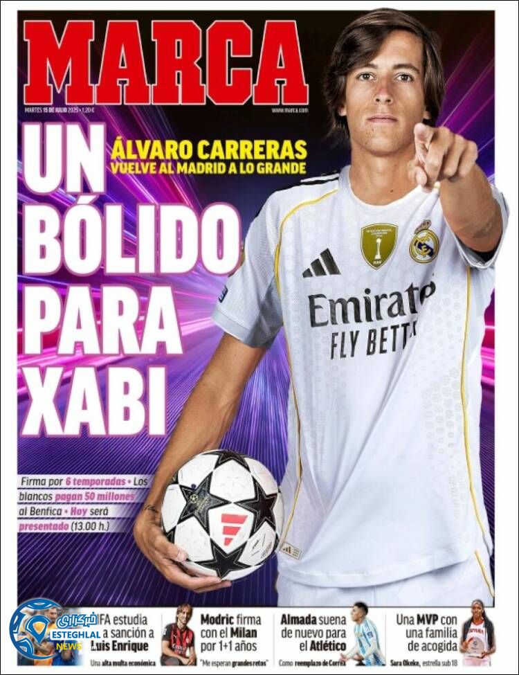 روزنامه ورزشی مارکا سه شنبه 24 تیر 1404 