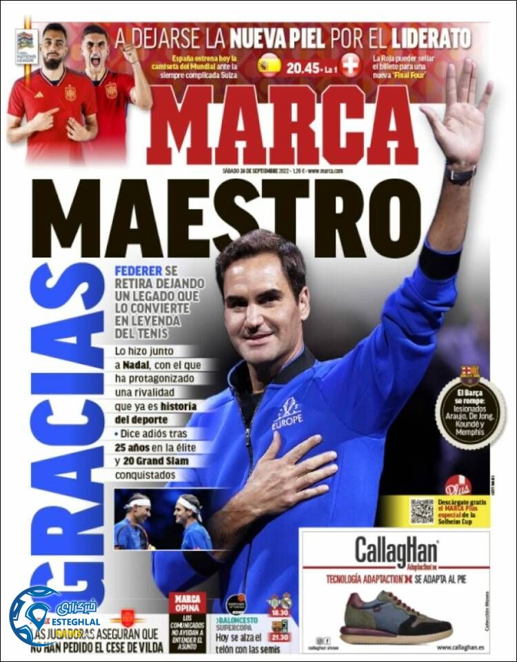 روزنامه ورزشی مارکا شنبه 2 مهر 1401