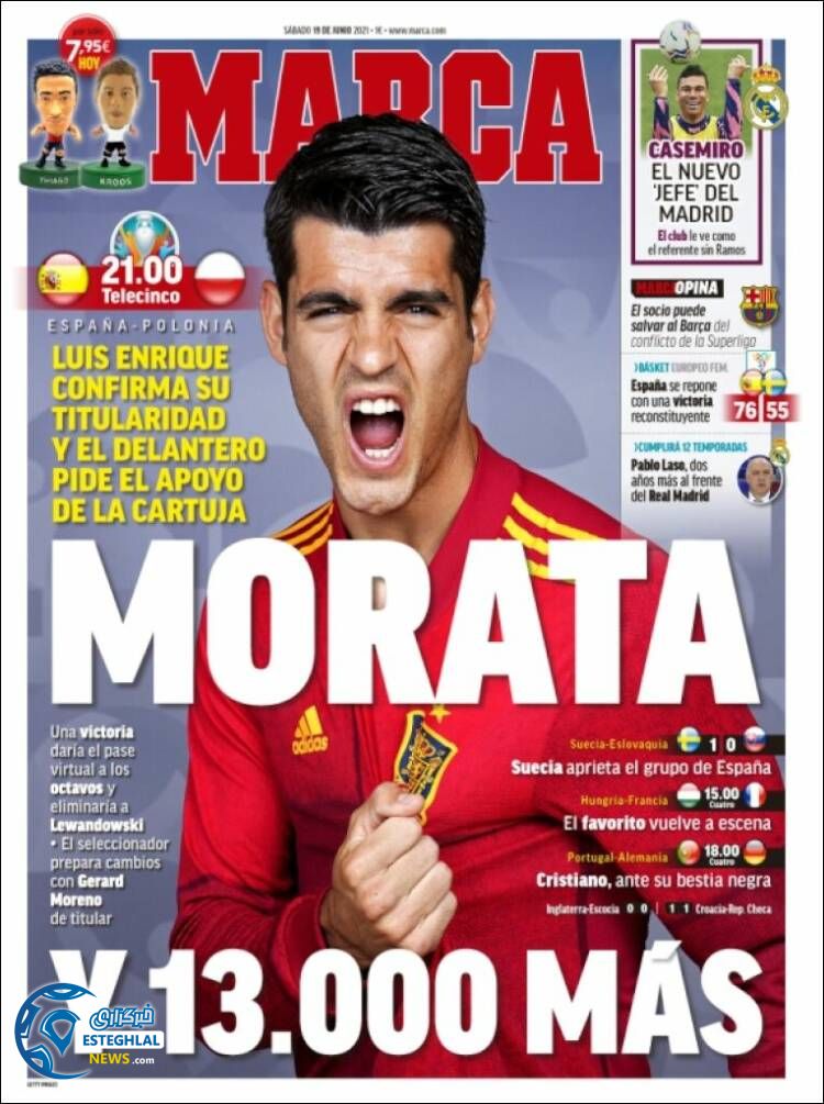 روزنامه ورزشی مارکا شنبه 29 خرداد 1400