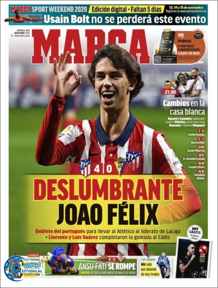 روزنامه ورزشی مارکا یکشنبه 18 آبان 1399