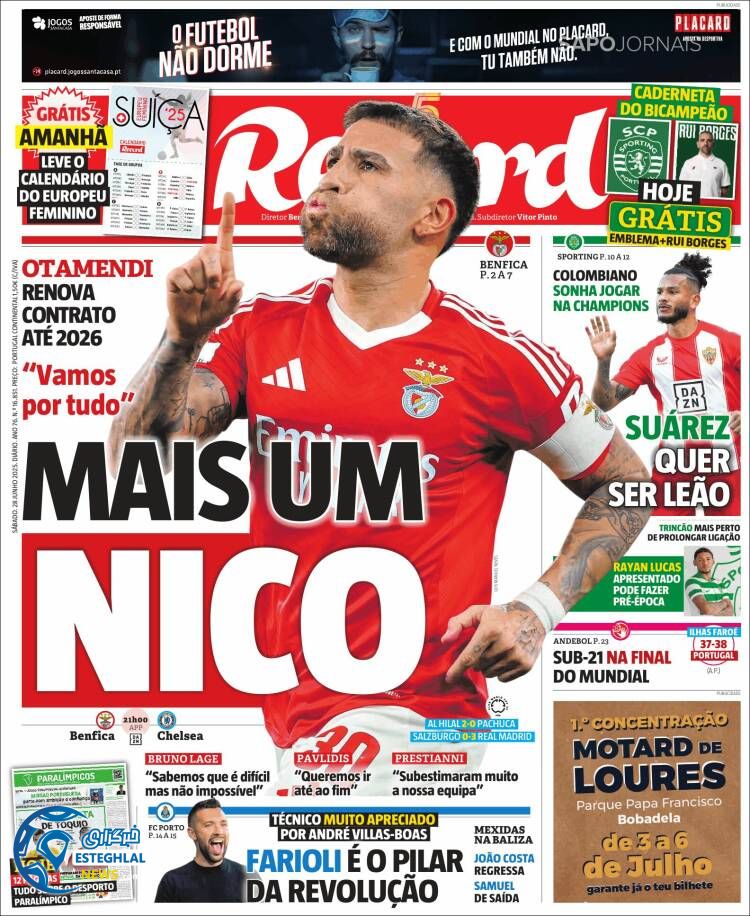 روزنامه ورزشی رکورد شنبه 7 تیر 1404  