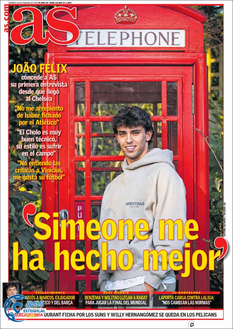 روزنامه ورزشی آ اس  جمعه 21 بهمن 1401 