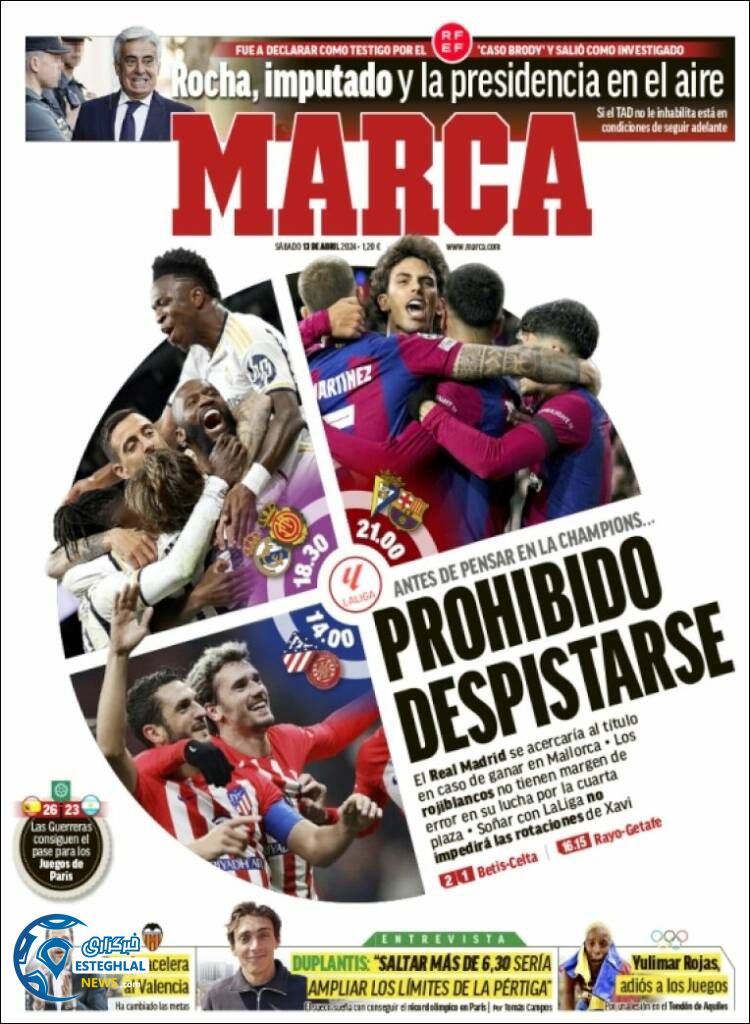 روزنامه ورزشی مارکا شنبه 25 فروردین 1403 