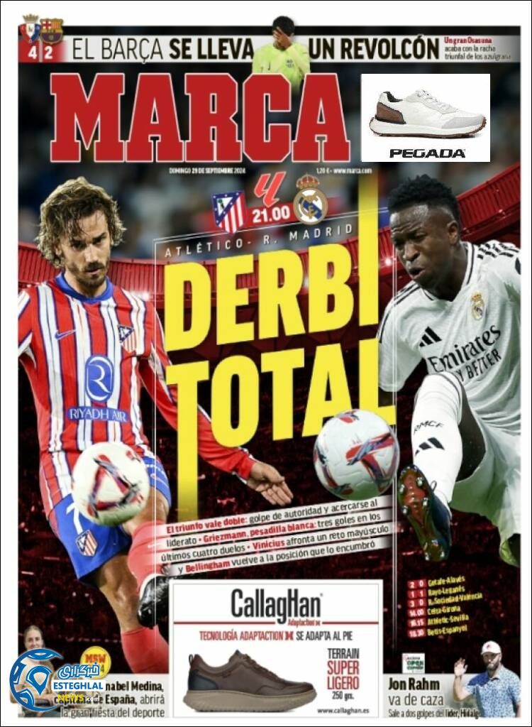 روزنامه ورزشی مارکا یکشنبه 8 مهر 1403 