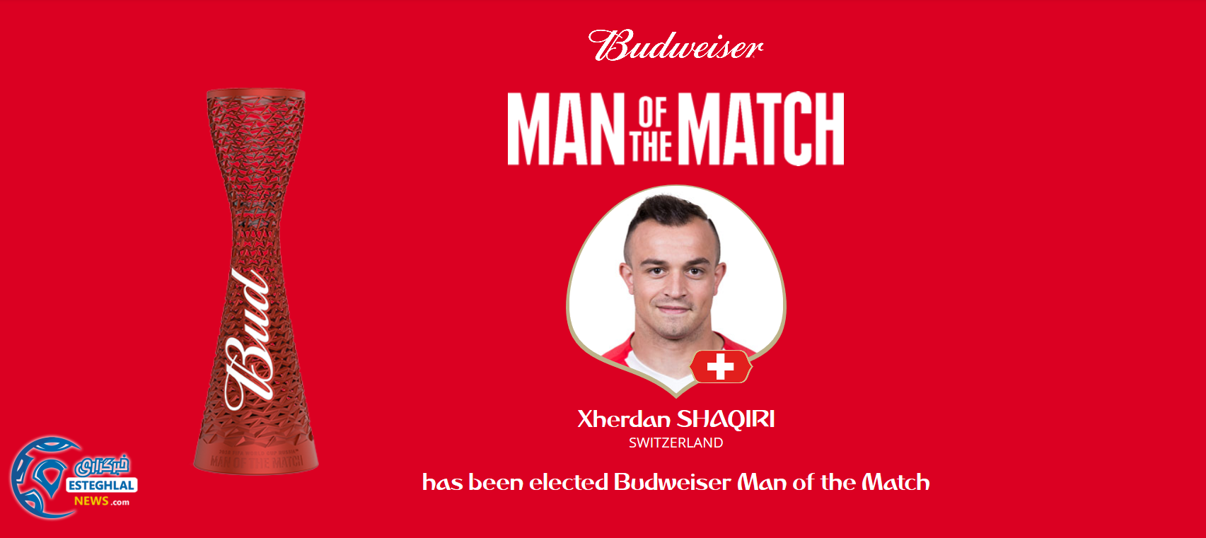 بهترین بازیکن دیدار صربستان و سوئیس