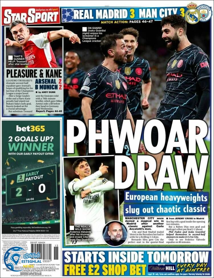 روزنامه ورزشی استار  اسپورت چهارشنبه 22 فروردین 1403 