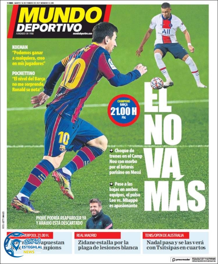 روزنامه ورزشی موندو دپورتیوو سه شنبه 28 بهمن 1399