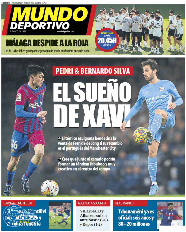 روزنامه ورزشی موندو دپورتیوو یکشنبه 22 خرداد 1401