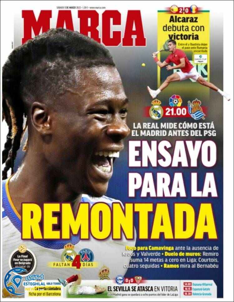 روزنامه ورزشی مارکا شنبه 14 اسفند 1400