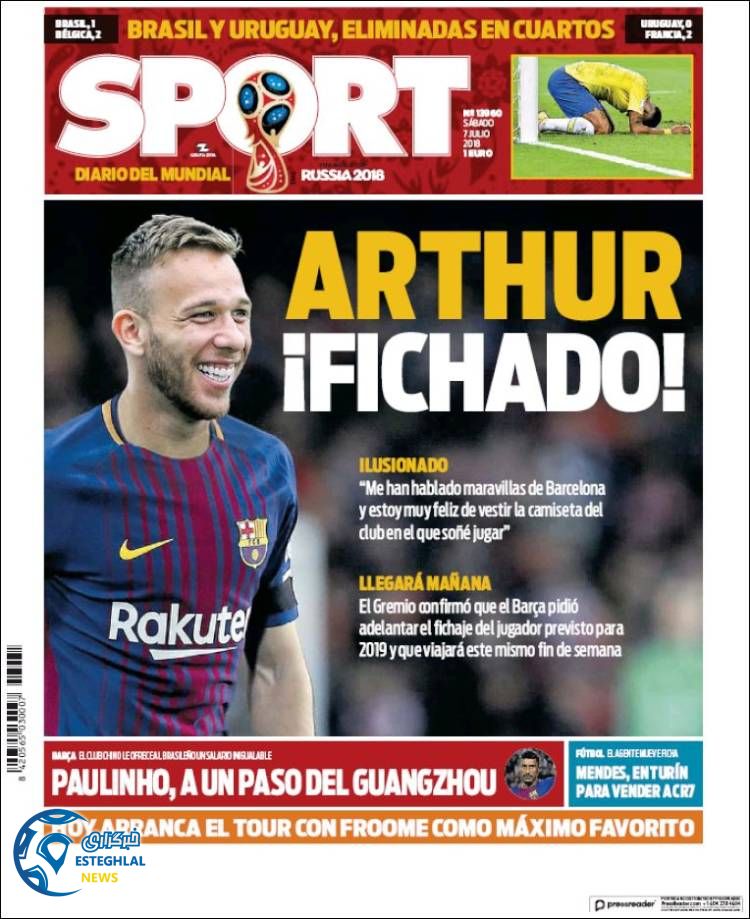 روزنامه اسپورت جمعه 15 تیر 1397