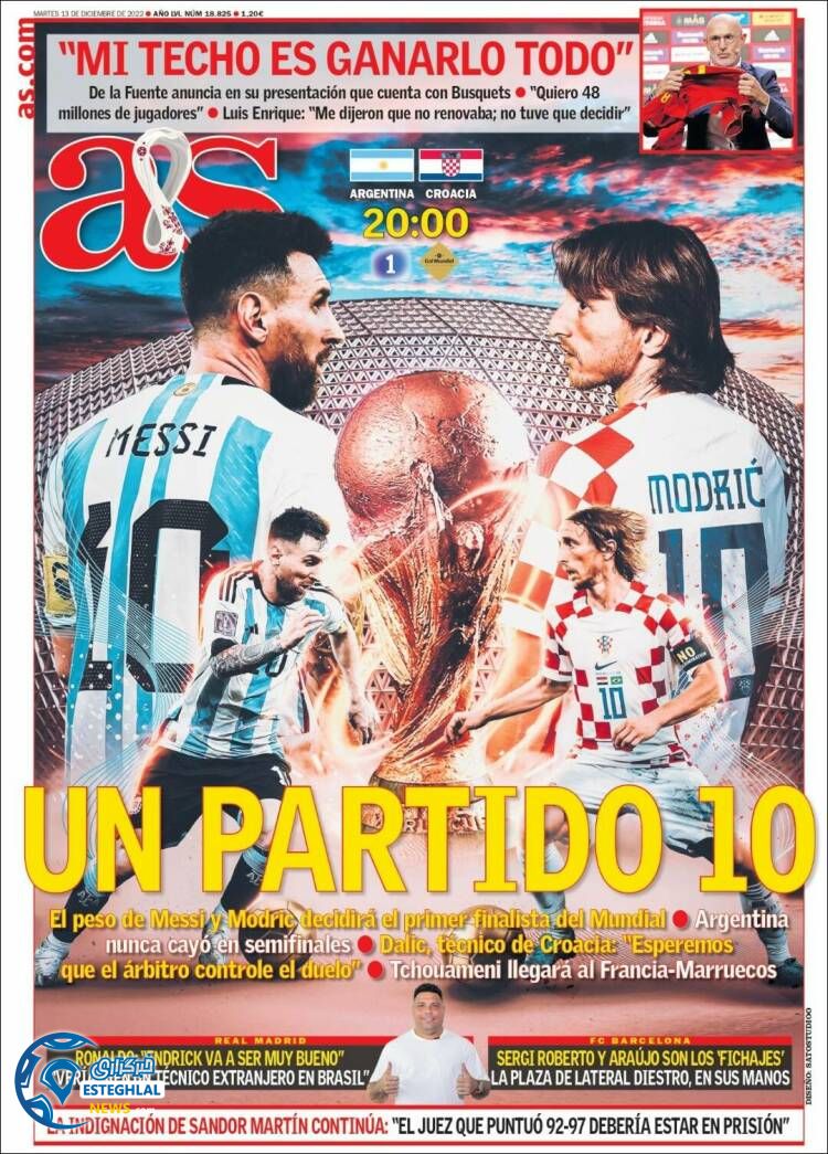 روزنامه ورزشی آ اس سه شنبه 22 آذر 1401