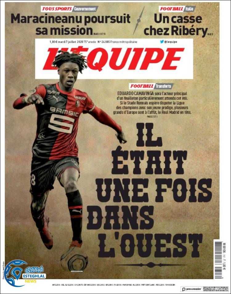 روزنامه ورزشی اکیپ سه شنبه 17 تیر 1399