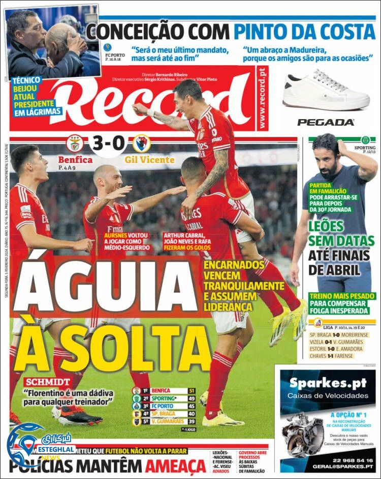 روزنامه ورزشی رکورد دوشنبه 16 بهمن 1402 