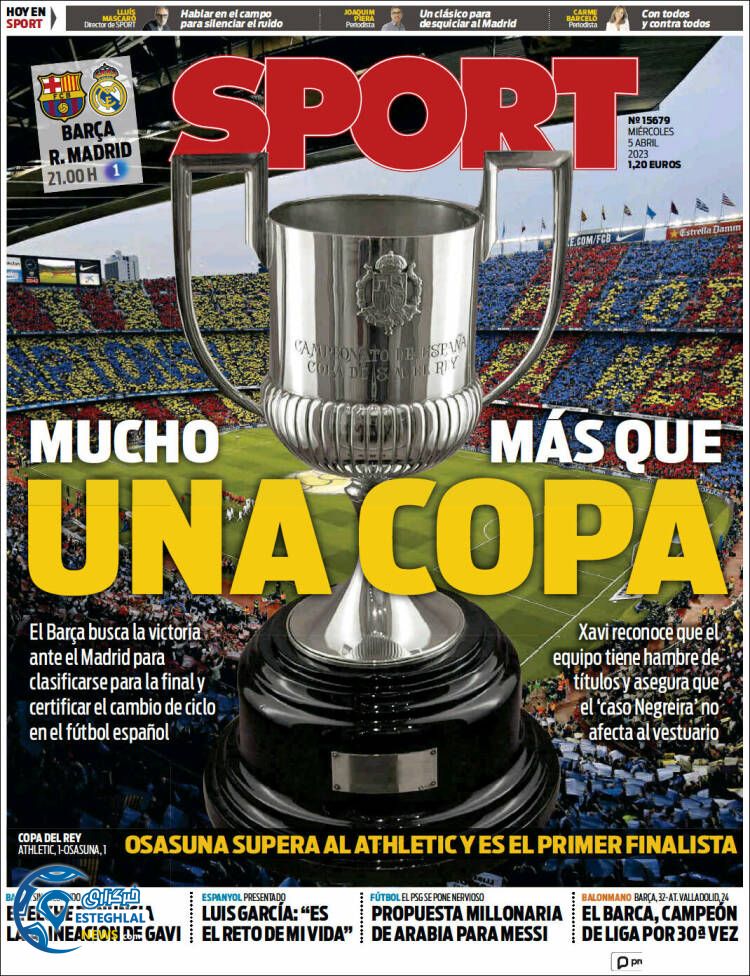 روزنامه ورزشی اسپورت چهارشنبه 16 فروردین 1402 