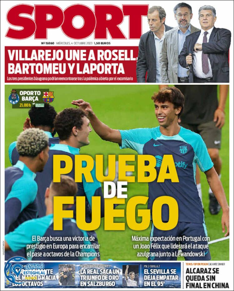 روزنامه ورزشی  اسپورت چهارشنبه 12 مهر 1402 