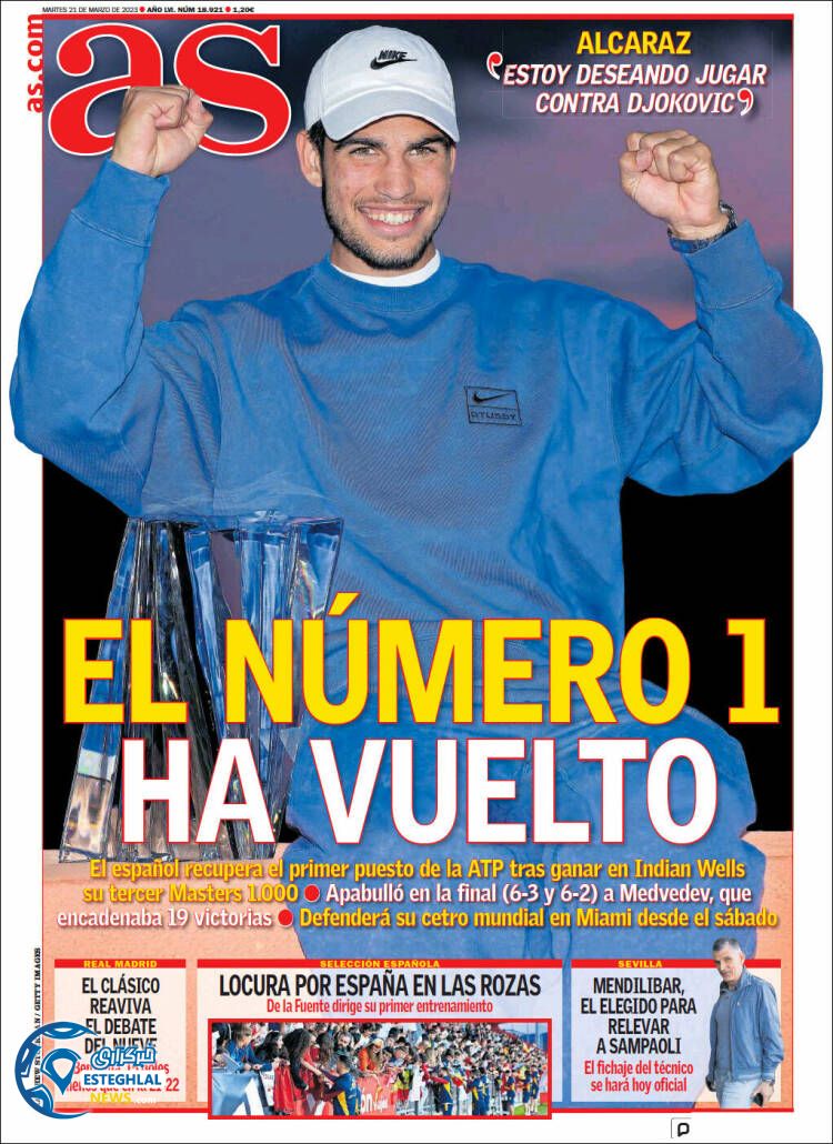 روزنامه های ورزشی آ اس سه شنبه 1 فروردین 1402 