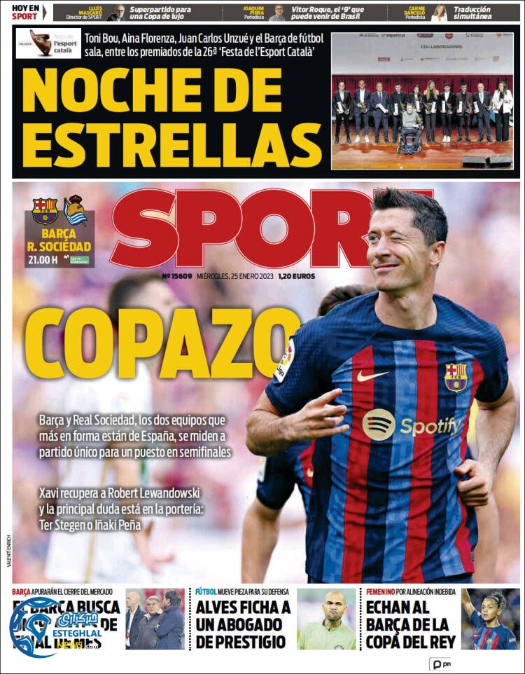 روزنامه ورزشی اسپورت چهارشنبه 5 بهمن 1401 