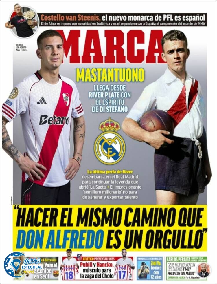 روزنامه  ورزشی مارکا جمعه 10 مرداد 1404 