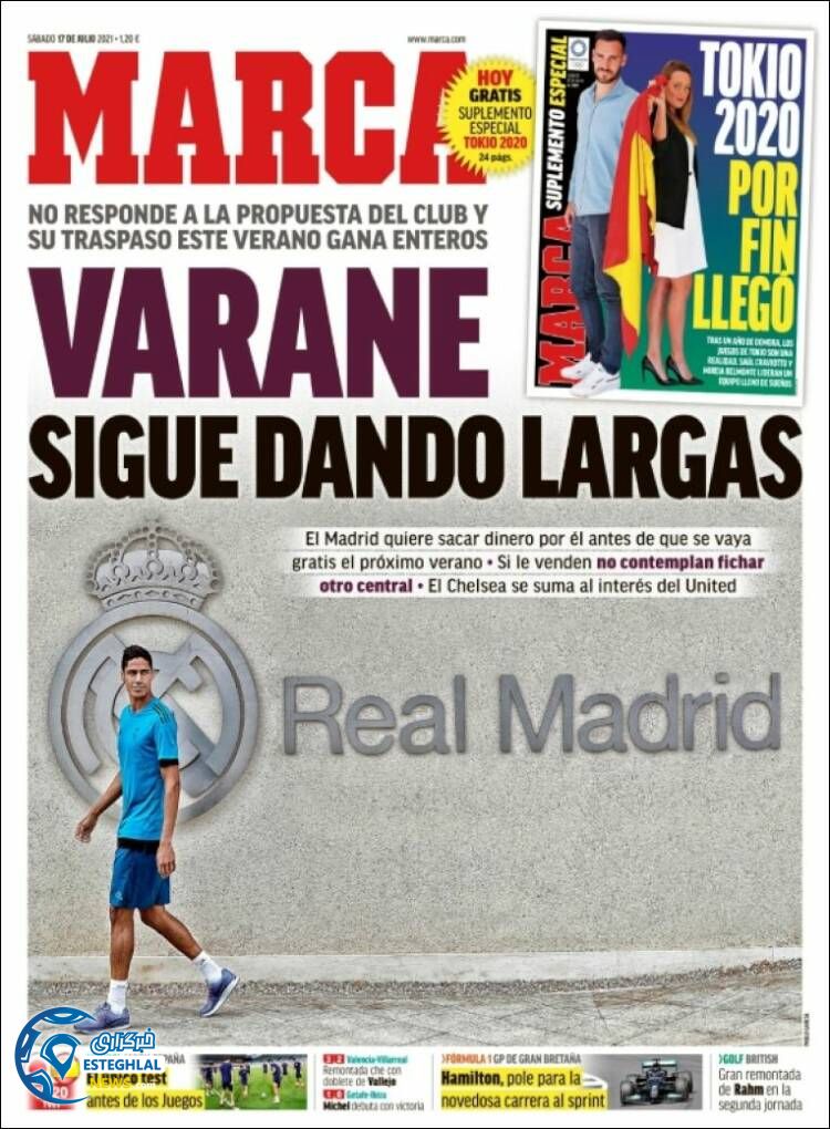 روزنامه  ورزشی مارکا شنبه 26 تیر 1400