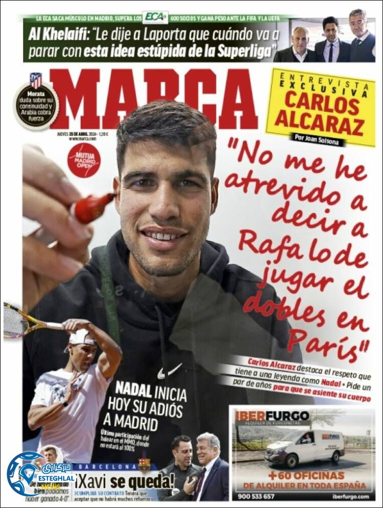 روزنامه ورزشی مارکا پنجشنبه 6 اردیبهشت 1403 