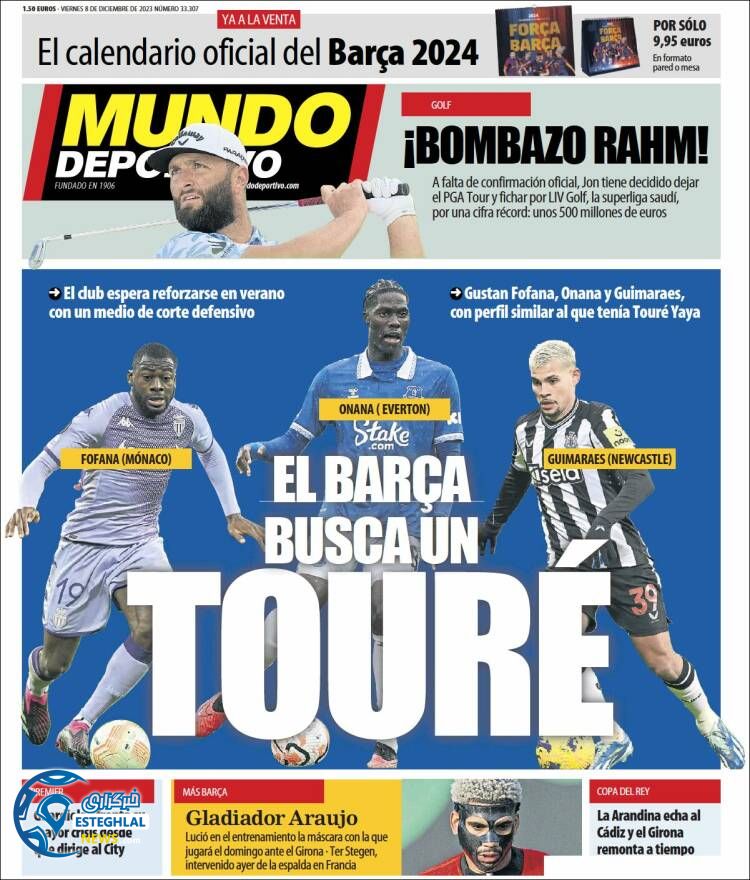 روزنامه ورزشی موندو دپورتیوو جمعه 17 آذر 1402 