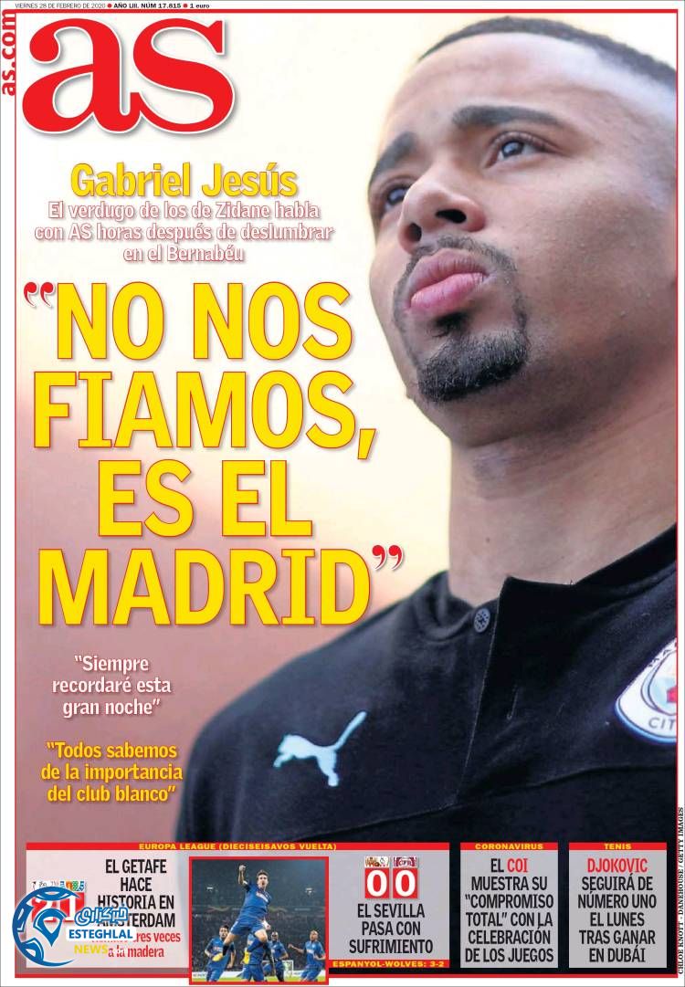 روزنامه ورزشی آاس جمعه 9 اسفند 1398